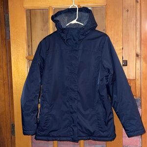 EUC Ladies LL Bean Black Winter Coat Jacket Softest Interior